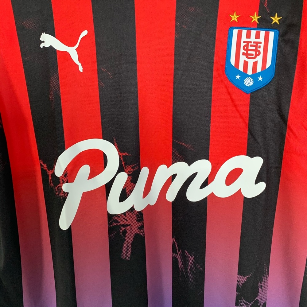 Puma Acid Bleach Striped Soccer Jersey #10 black - Picture 3 of 12